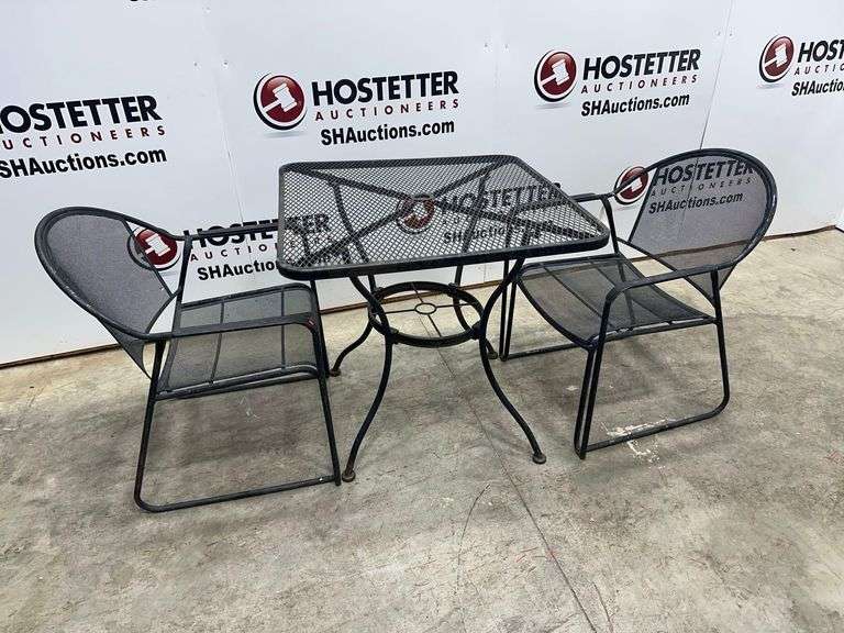 Cast Iron Patio Furniture - 2 Chairs and 1 Table - 30in Table