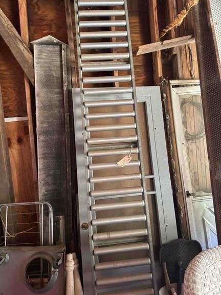 Large Lot on Wall - Rollers, Lumber, Doors and Frames, Etc.