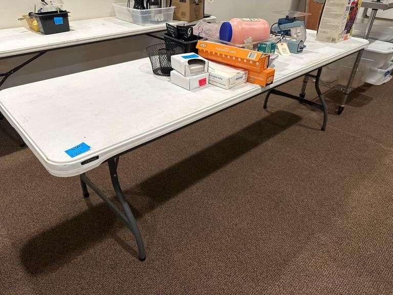 Two 8ft Lifetime Foldable Tables