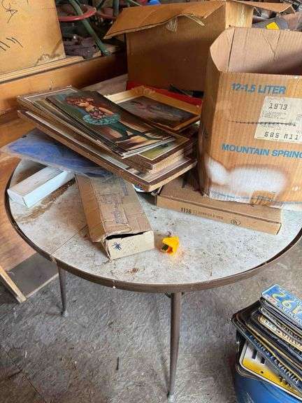 Table and Contents, Paintings, Vintage Plastic Toys, Decorative Coral and Rocks