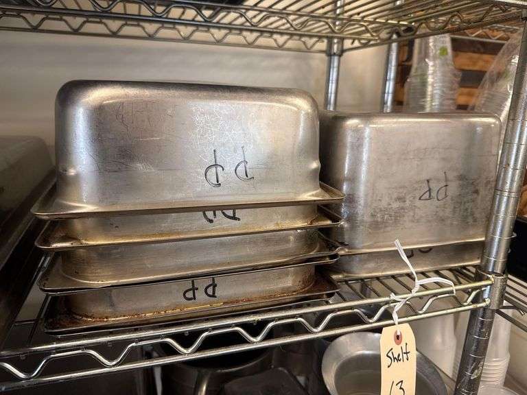 12 Full Size Hotel Pans plus 8 Assorted