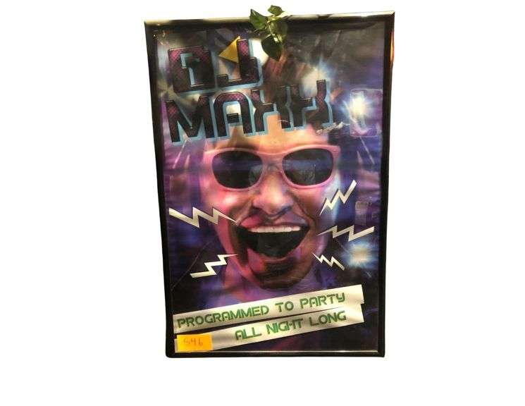 DJ Maxx Framed Wall Poster 37in x 25in