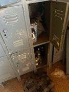 Lockers, 60in x 66in x 15in and Contents - Lights, Breaker Box, Bottles