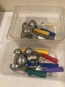 2 Bins with Assorted Ice Cream Scoops
