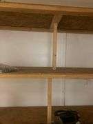 2 Wooden Storage Shelves, each 8ft x 30in x 8ft, Screwed Together, Contents NOT Included