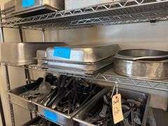 Stainless Steel Pans 6 Full Size Plus 1 6” Deep and 2 1/4 Size