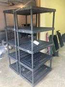 Black Plastic Storage Shelves 3ft x 20in x 6ft