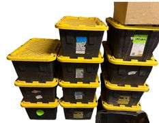 11 Large Boxes with Various Hardware, Sound Systems, Cords, Shelves of Tech