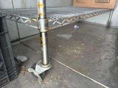 2 Stainless Steel Shelving Units - 48in x 19in x 76in - Located Inside Outdoor Freezer