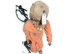 Animated Scarecrow w/ Jumpsuit Prop - Includes Extra Head - 46in Tall