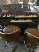 Wurlitzer Model 4060 Electric Organ - Serial No. 893571 - Chairs Included