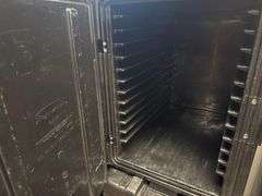 2 Rubbermaid Insulated Food Pan Carriers on Wheels