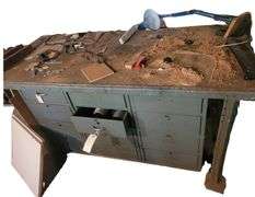 Work Table 30in H 6ft W Contents Included