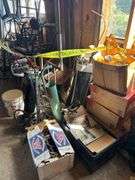 Lot of Assorted Items - Locker, Cabinets, Golf Clubs