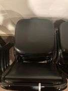 5 Black Padded Dining Chairs