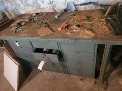 Work Table 30in H 6ft W Contents Included