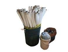 Lot of Assorted Supplies and Equipment - Fluorescent Bulbs, Painting Supplies, Drywall, Animal Crate