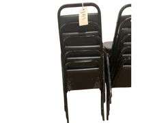 5 Black Padded Dining Chairs