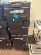 2 Rubbermaid Insulated Food Pan Carriers on Wheels
