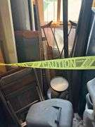 Locker Unit and Contents - Sleds, Shop Vac Parts, Swivel Stool, Etc