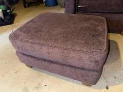 Thomasville Arm Chair w/ Matching Ottoman and Arm Covers - Chocolate Color
