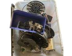 Box of Wire, Outlets, and Other Electronic Accessories