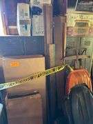 Locker Unit and Contents - Sleds, Shop Vac Parts, Swivel Stool, Etc