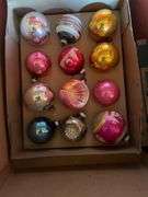 2 Boxes Of Vintage Glass Christmas Ornaments
