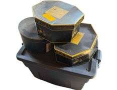 Bin Full of Cowboy Hats and Vintage Men’s Hats