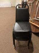 5 Black Padded Dining Chairs (Not All the Same)