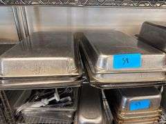 12 Full Size Hotel Pans plus 8 Assorted