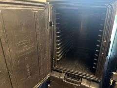2 Rubbermaid Insulated Food Pan Carriers on Wheels