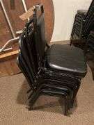 5 Black Padded Dining Chairs (Not All the Same)