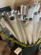 Lot of Assorted Supplies and Equipment - Fluorescent Bulbs, Painting Supplies, Drywall, Animal Crate