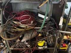 Contents of Shelf - straps, Wire, Hose, Etc