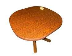 Wooden Dining Table w/ 2 Rolling Arm Chairs - 40in x 40in x 39in