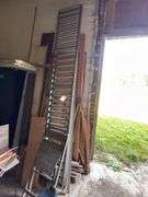 Conveyor Roller Approx. 120 in, with Assorted Wood and Metal