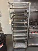 Speed Rack with 11 Aluminum Full Sheet Pans