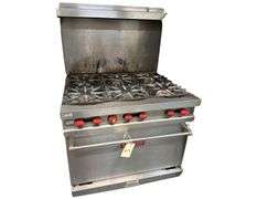 Vulcan 8 Burner Gas Range w/ Oven and Shelf - Natural Gas - 36in x 32in x 62in