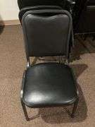 5 Loft Black Padded Dining Chairs