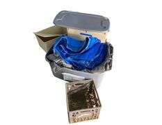 Totes, Boxes, Tarps, Blankets