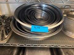 Stainless Bowls Assorted Sizes, Colanders, Tongs