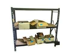 Metal Shelving Unit with Wooden Shelves, 6ft x 2ft x 6ft