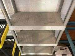 Plastic Shelving Unit Approx 75in x 30in x 13in With 8 Propane Tanks