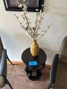 Stand and Flower Vase with Artificial Cherry Blossoms