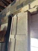 Lot of Assorted Items, Skis, Garage Door ~95in Width