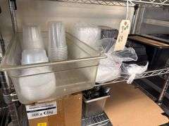 Contents of Shelf including Plastic Ware, Etc