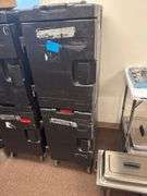 2 Rubbermaid Insulated Food Pan Carriers on Wheels