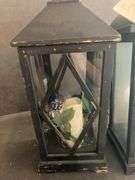 2 Large Candle Holders Wood and Plastic