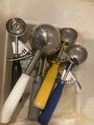 2 Bins with Assorted Ice Cream Scoops